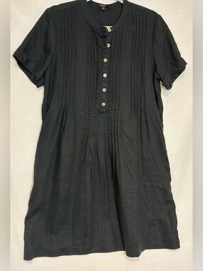 Quince 100% European Linen Short-Sleeve Swing Dress Women’s Size Medium  Beach